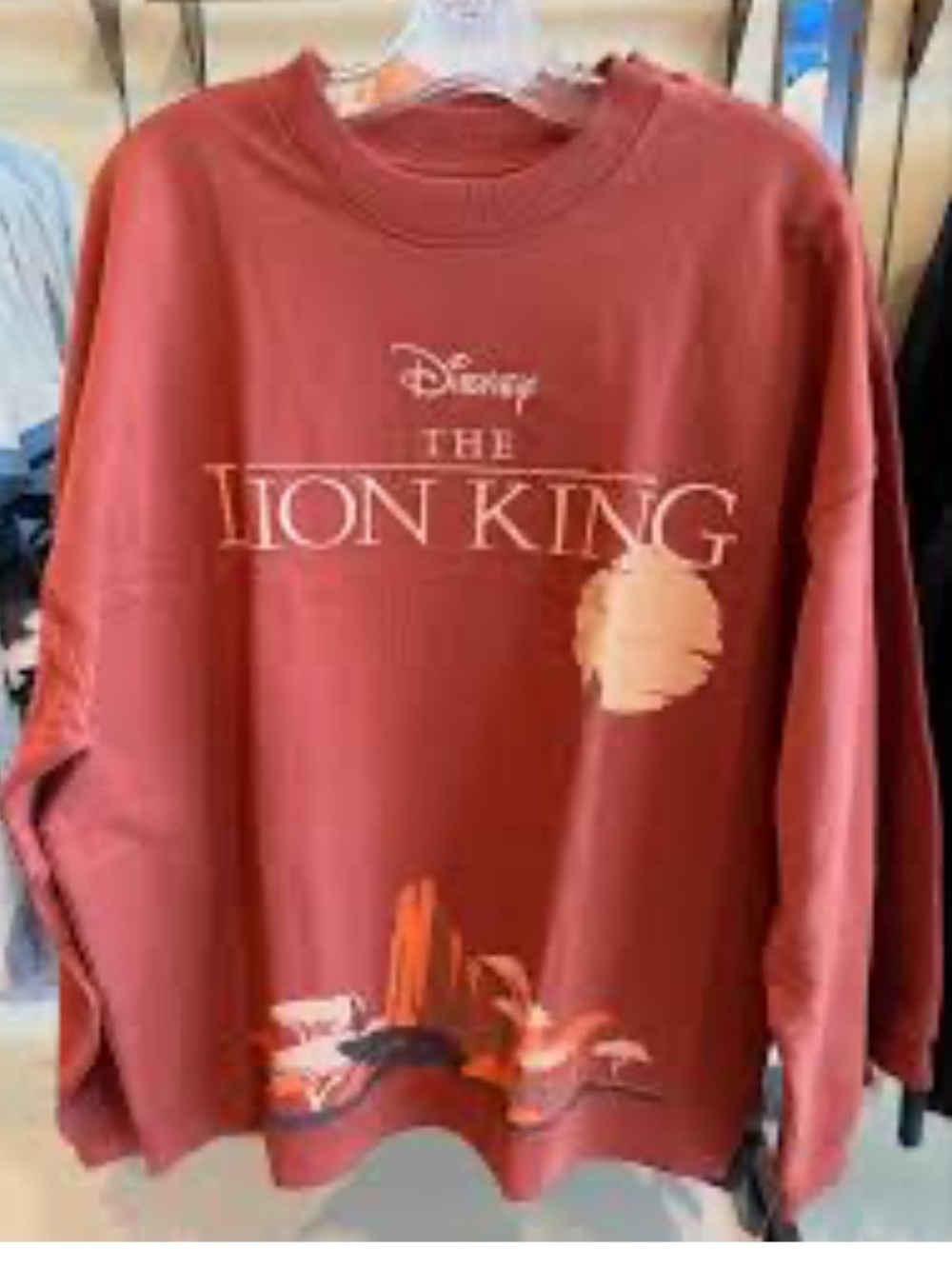 Disney Lion King Graphic Sweatshirt in Rust